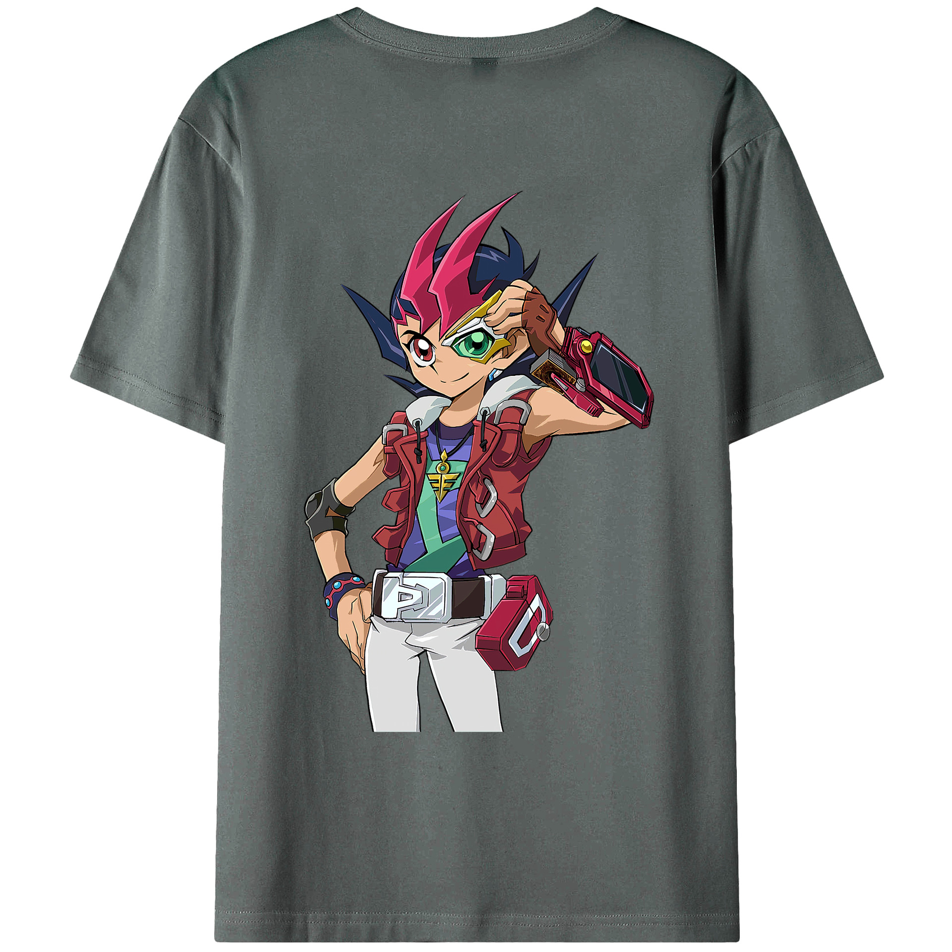 （画像用） 遊☆戯☆王 Yu-Gi-Oh! 綿100％ メンズ半袖Tシャツ（バックプリント） 通気性